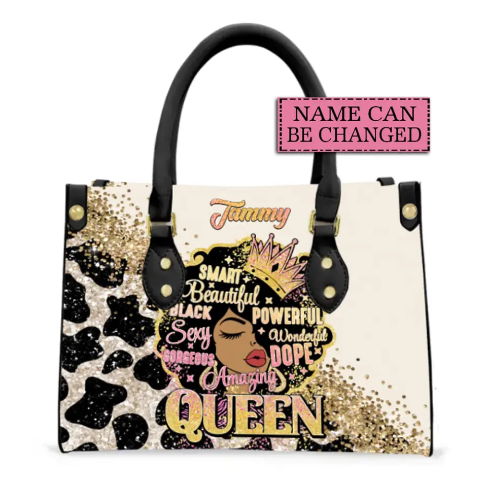 Black Queen Afro Women Personalized Hand Bags for Black Girls