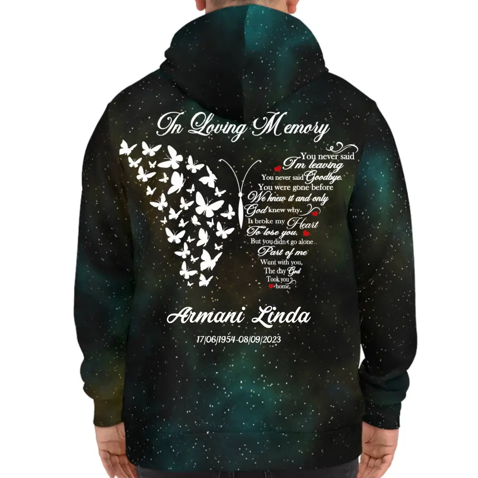 In Loving Memory Rest In Peace Memorial Gifts Galaxy Hoodie