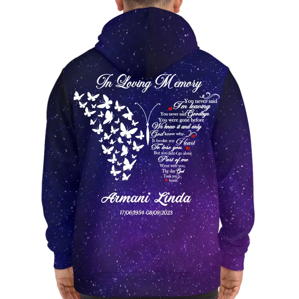 In Loving Memory Rest In Peace Memorial Gifts Galaxy Hoodie