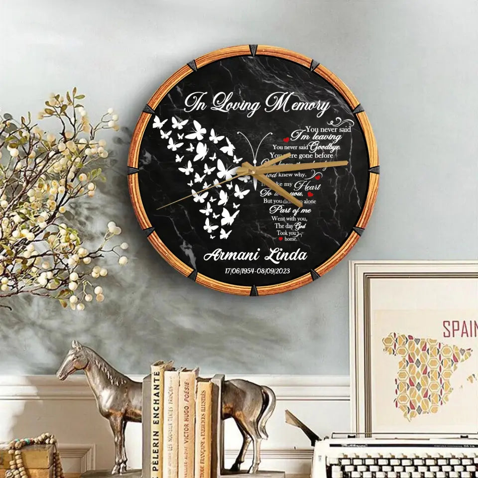 In Loving Memory Rest In Peace Memorial Gift Loss Of Loved One Wooden Clock