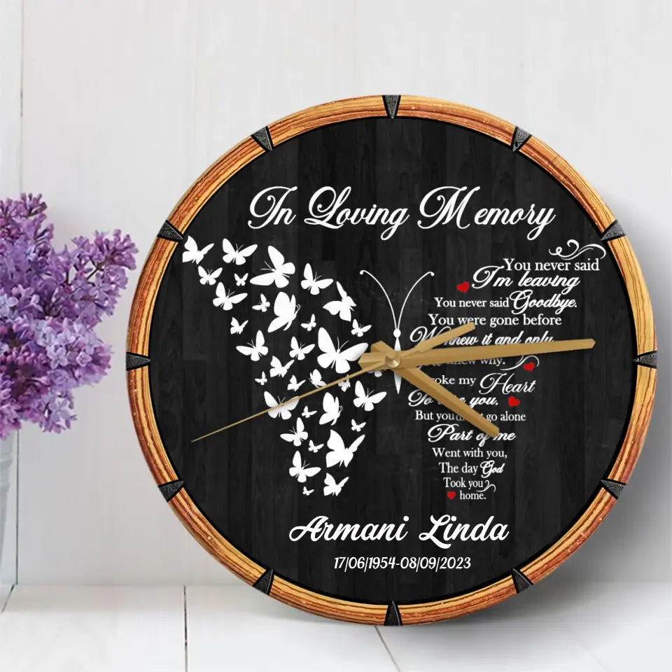 In Loving Memory Rest In Peace Memorial Gift Loss Of Loved One Wooden Clock