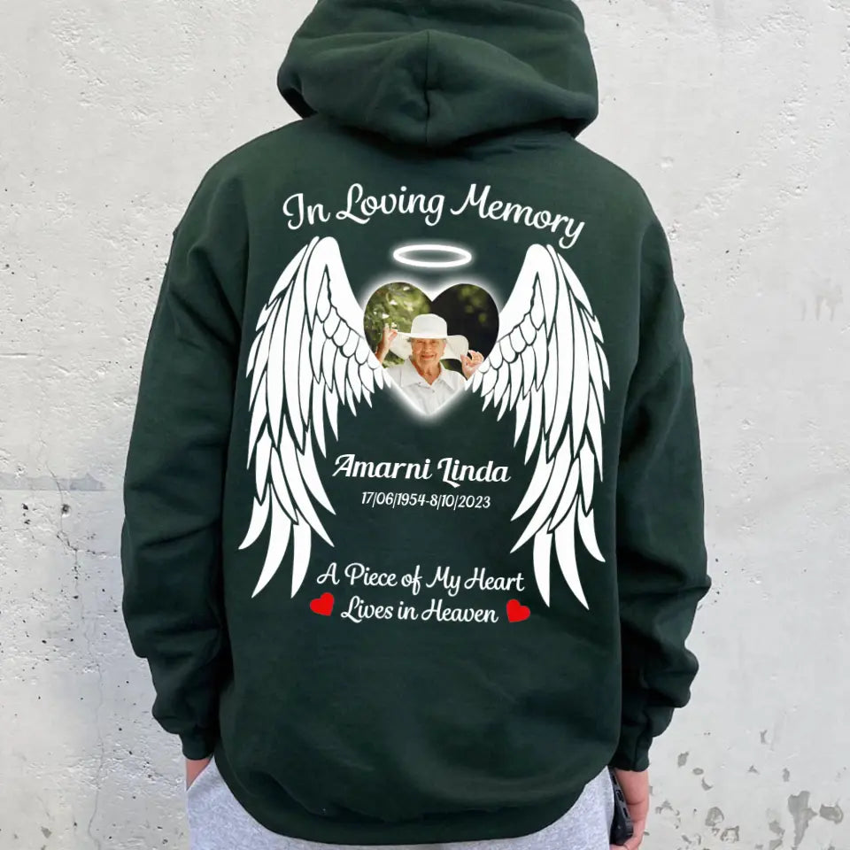 In Loving Memory Angel Wings Memorial Loss Of Mom Dad Gift Hoodie Sweatshirt
