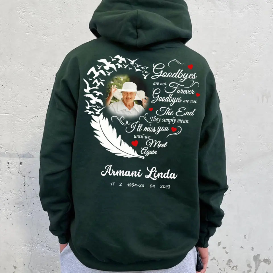 In Loving Memory Butterfly Rest In Peace Memorial Gift Loss Of Loved One Hoodie Sweatshirt