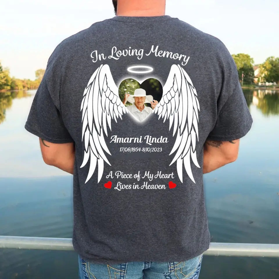 In Loving Memory Angel Wings Memorial Loss Of Mom Dad Gift T-Shirt