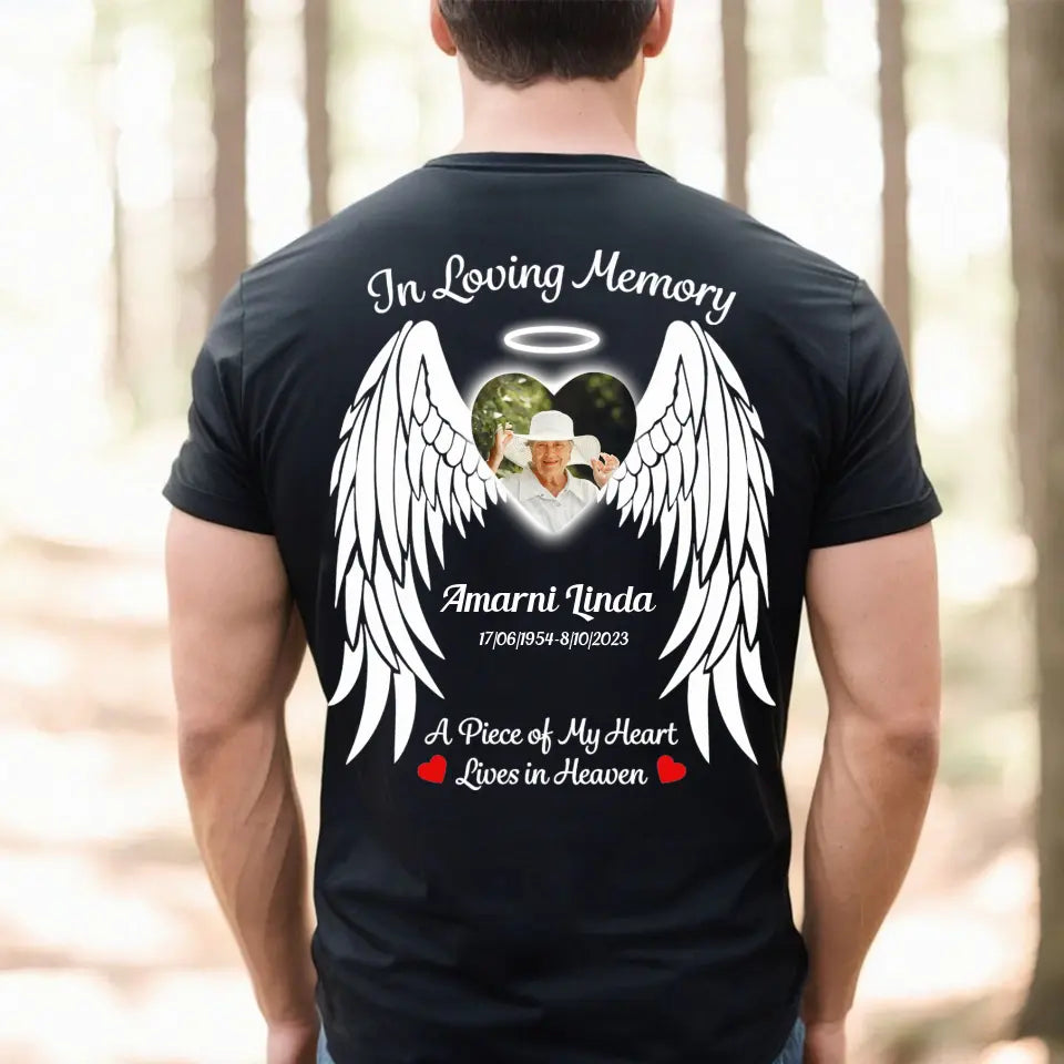 In Loving Memory Angel Wings Memorial Loss Of Mom Dad Gift T-Shirt