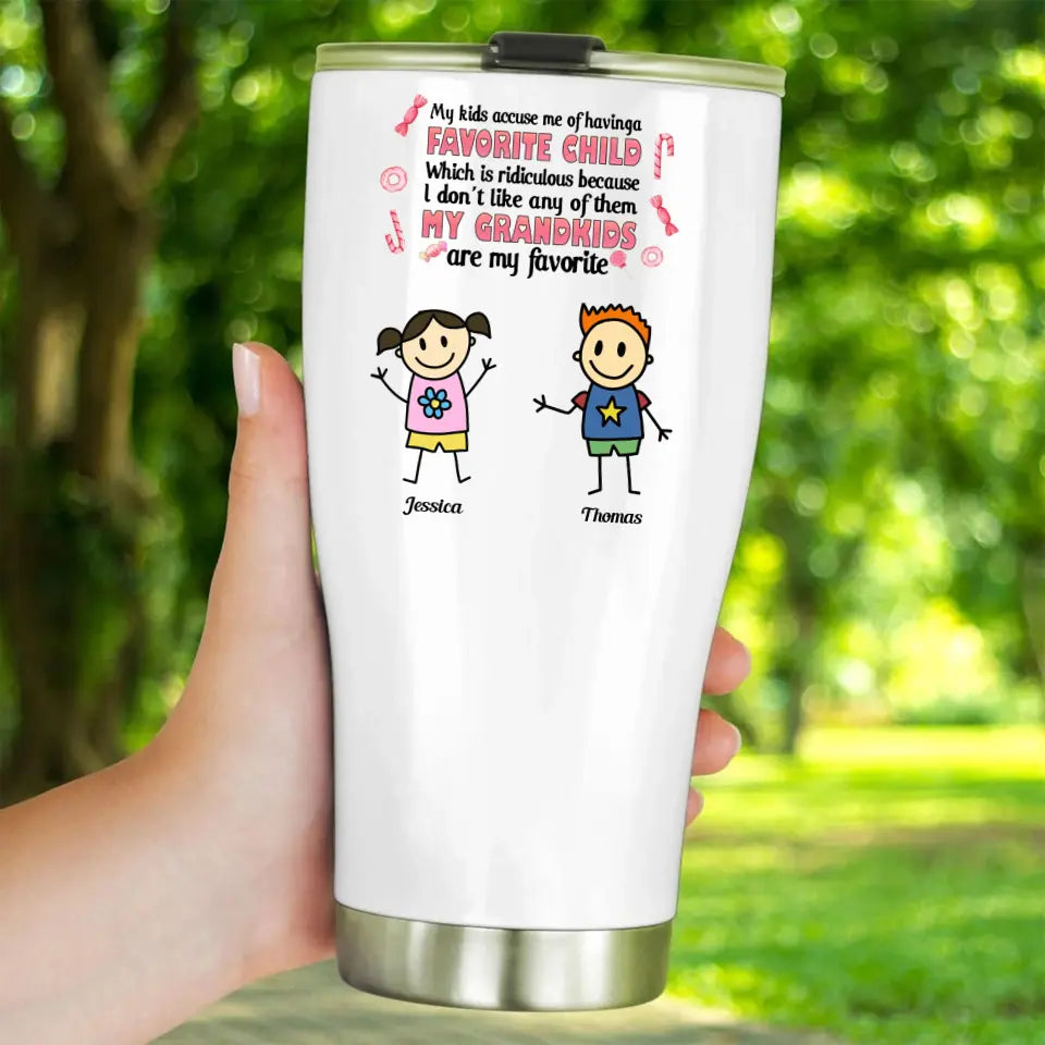 Funny Grandma Gift My Kids Accuse Me Of Having A Favorite Child 30oz Tumbler
