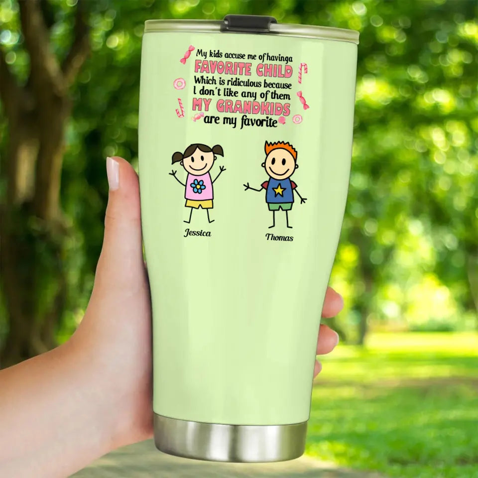 Funny Grandma Gift My Kids Accuse Me Of Having A Favorite Child 30oz Tumbler
