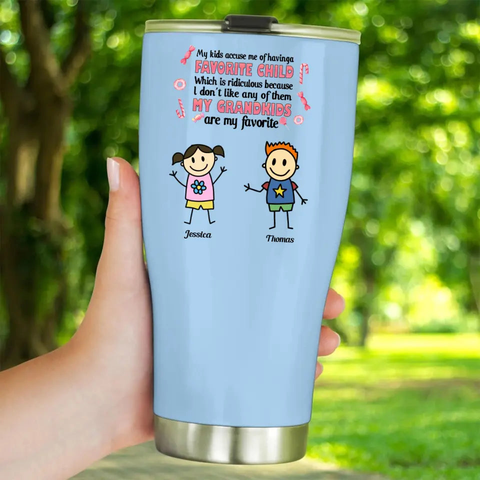Funny Grandma Gift My Kids Accuse Me Of Having A Favorite Child 30oz Tumbler