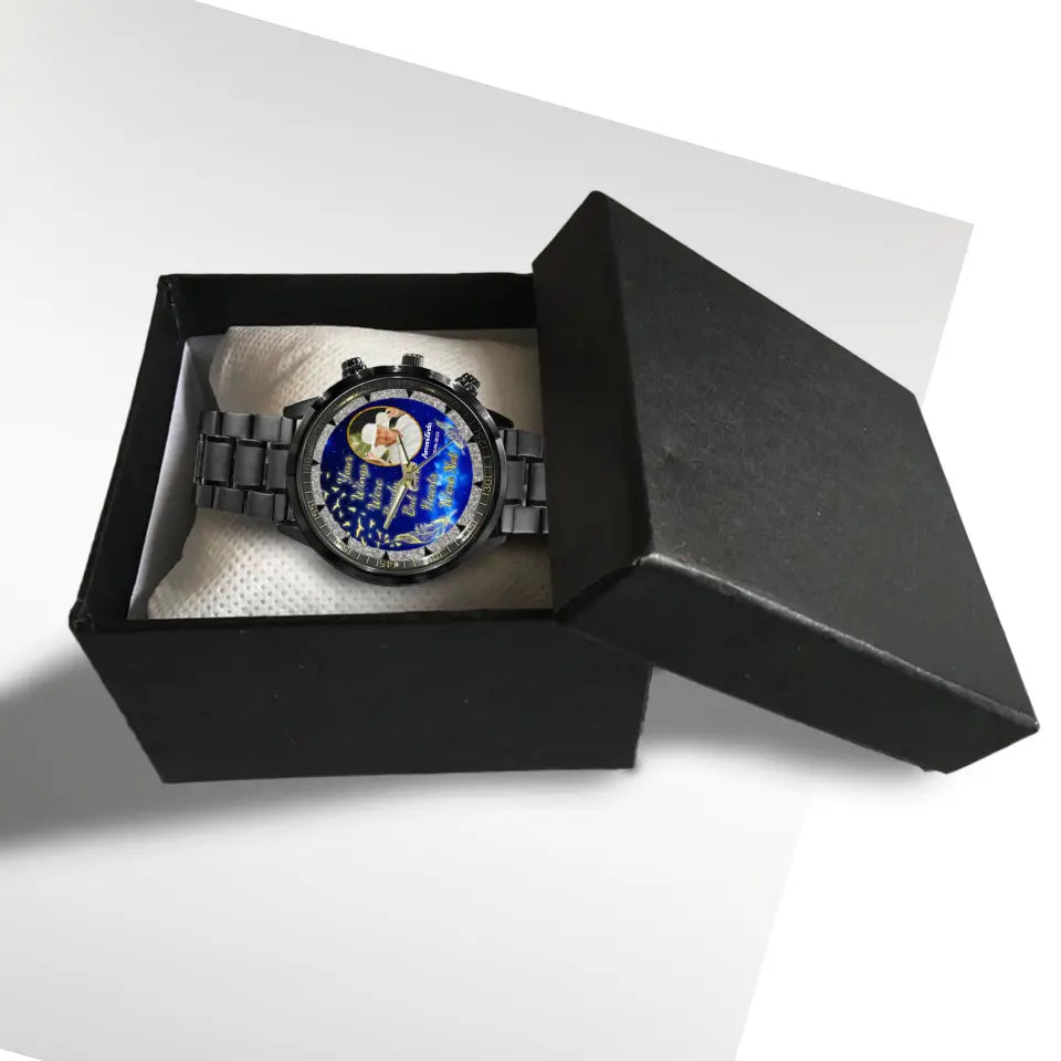 Remembrance Memorial Gifts Your Wings Were Ready Personalized Black Stainless Steel Watch