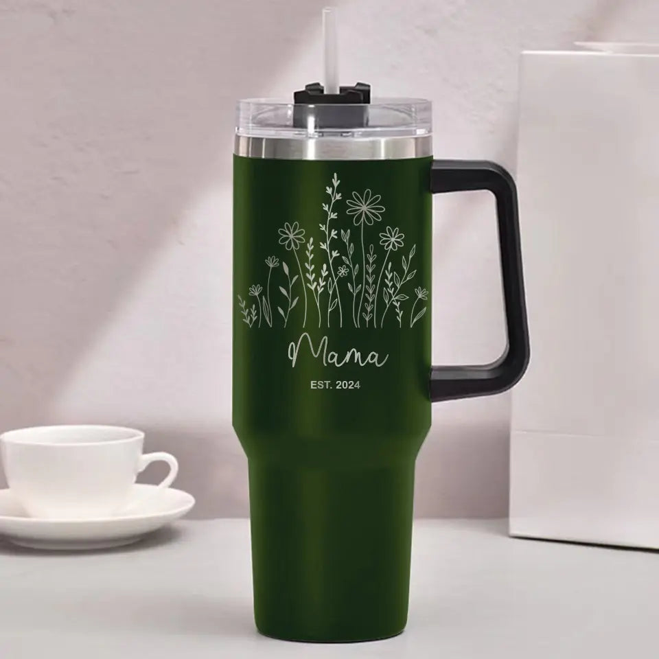 Gift for Mom Wildflowers Mom Engraved 40oz Tumbler