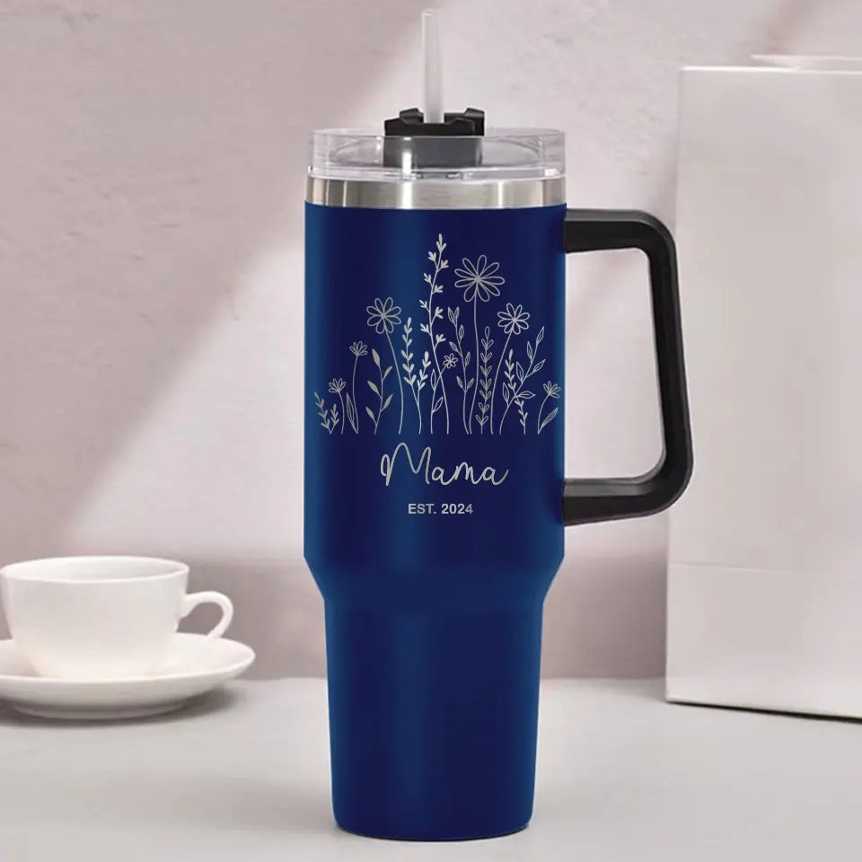Gift for Mom Wildflowers Mom Engraved 40oz Tumbler