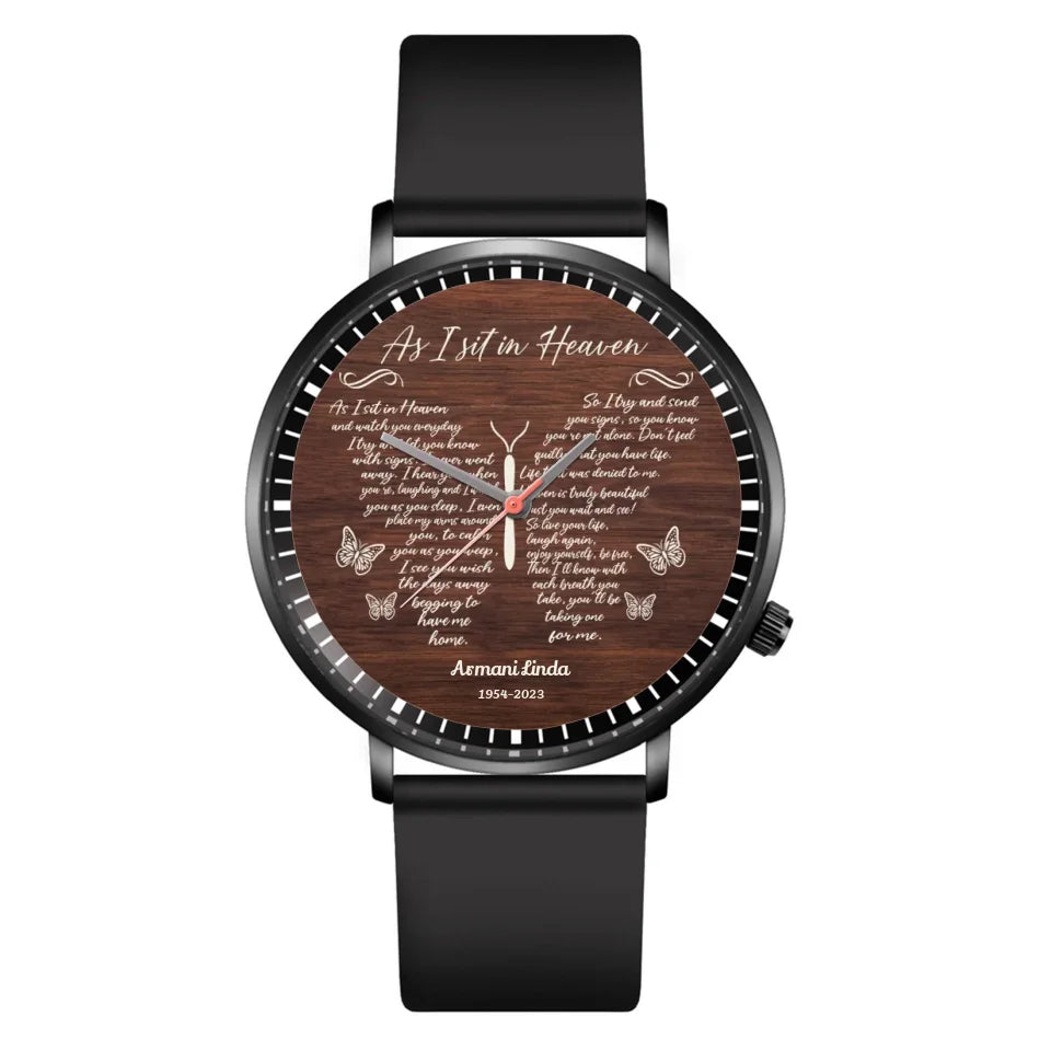 Black Leather Strap Watch 1