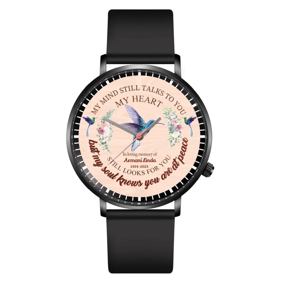 Black Leather Strap Watch 1