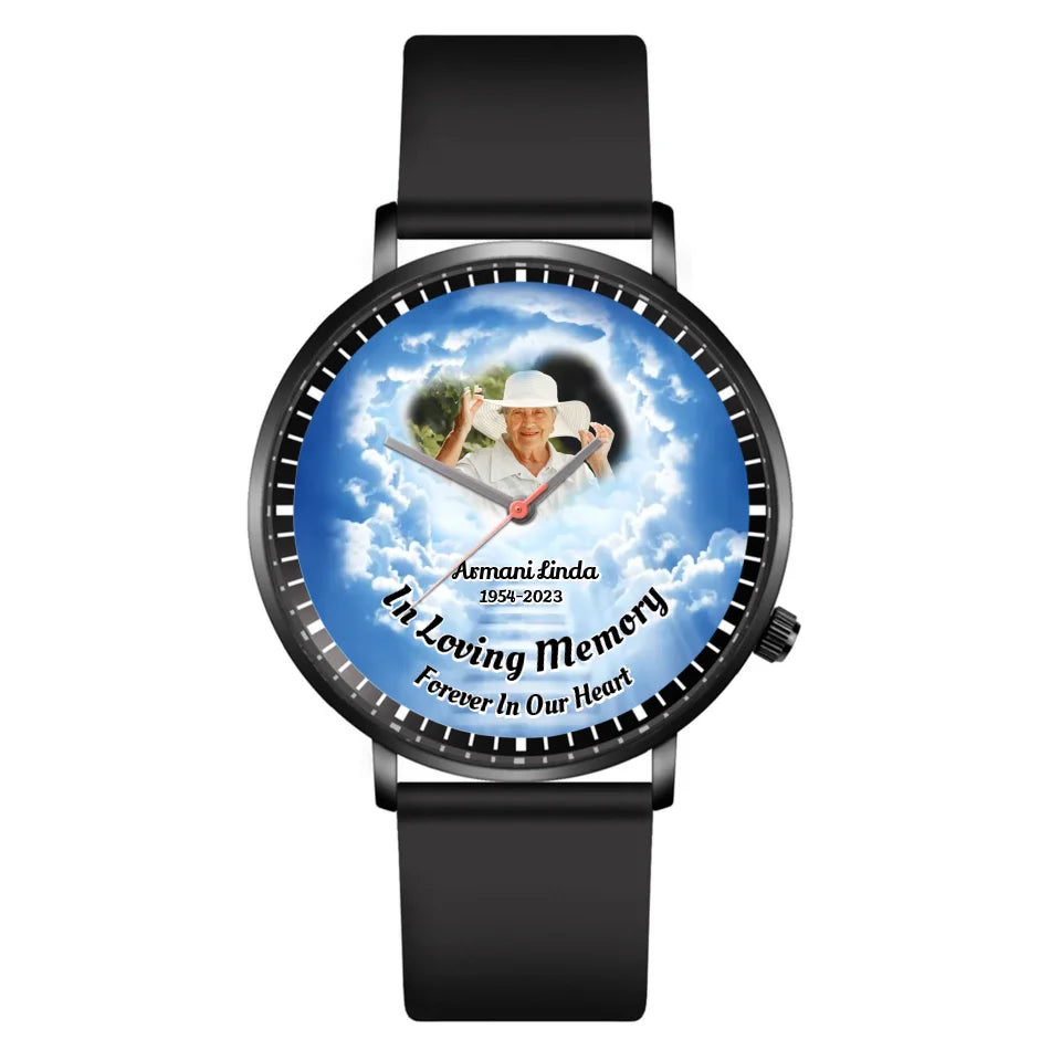 Black Leather Strap Watch 1