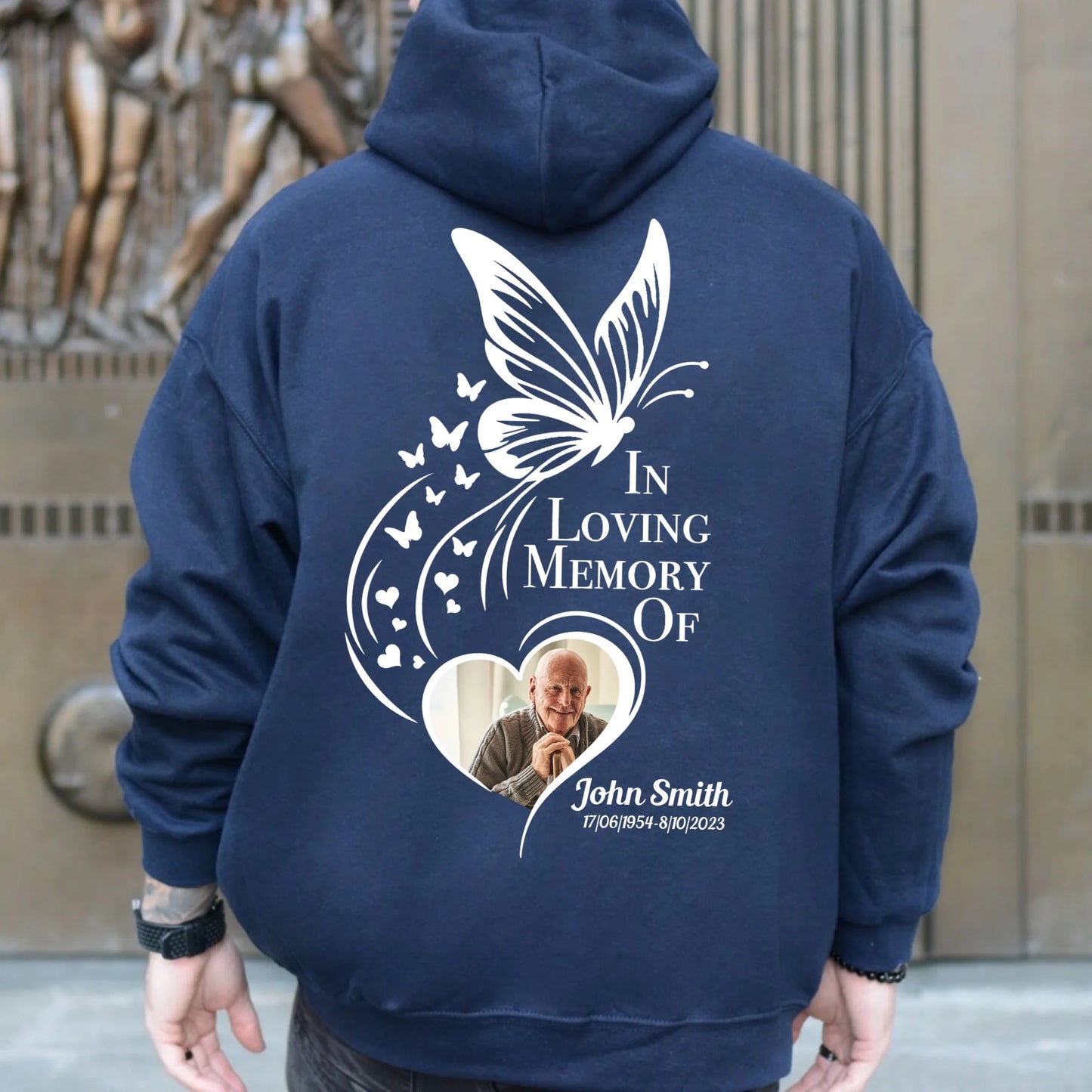 Personalized In Loving Memory Heart Forever Hoodie - Loss Of Family Memorial Gift