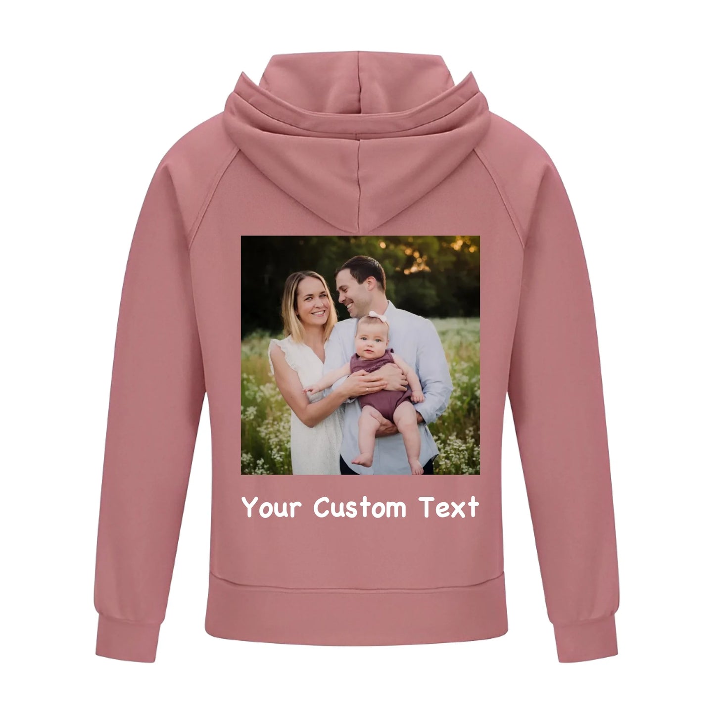 2D Vintage Quarter Zip Hoodie -Pink