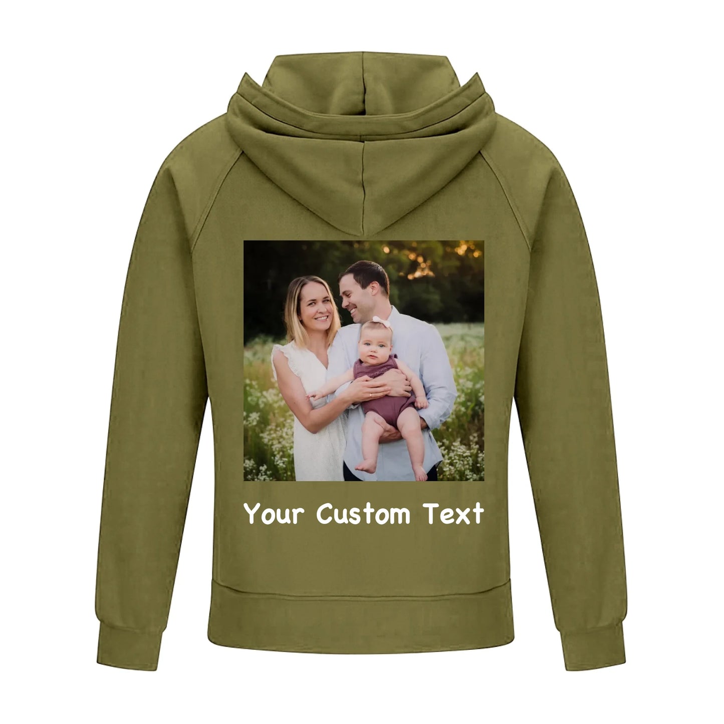 2D Vintage Quarter Zip Hoodie -green
