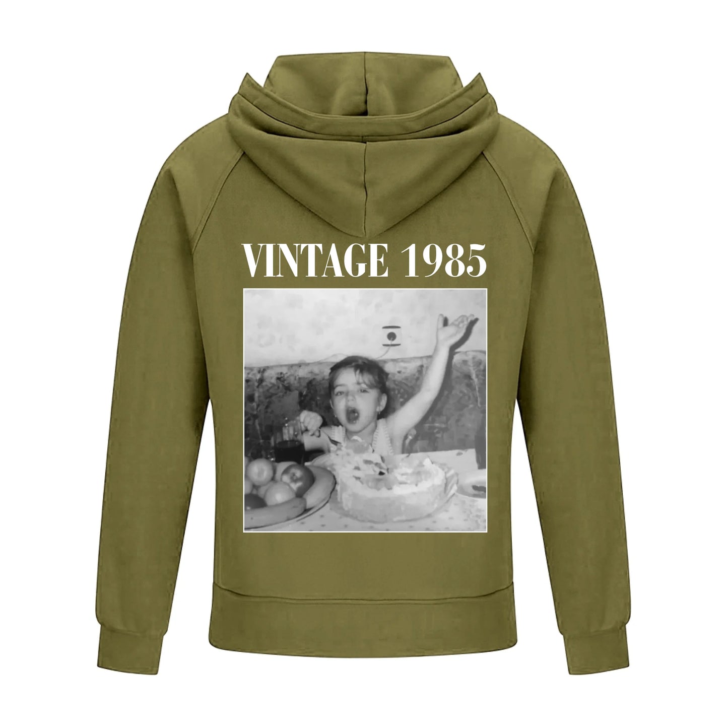 2D Vintage Quarter Zip Hoodie -green