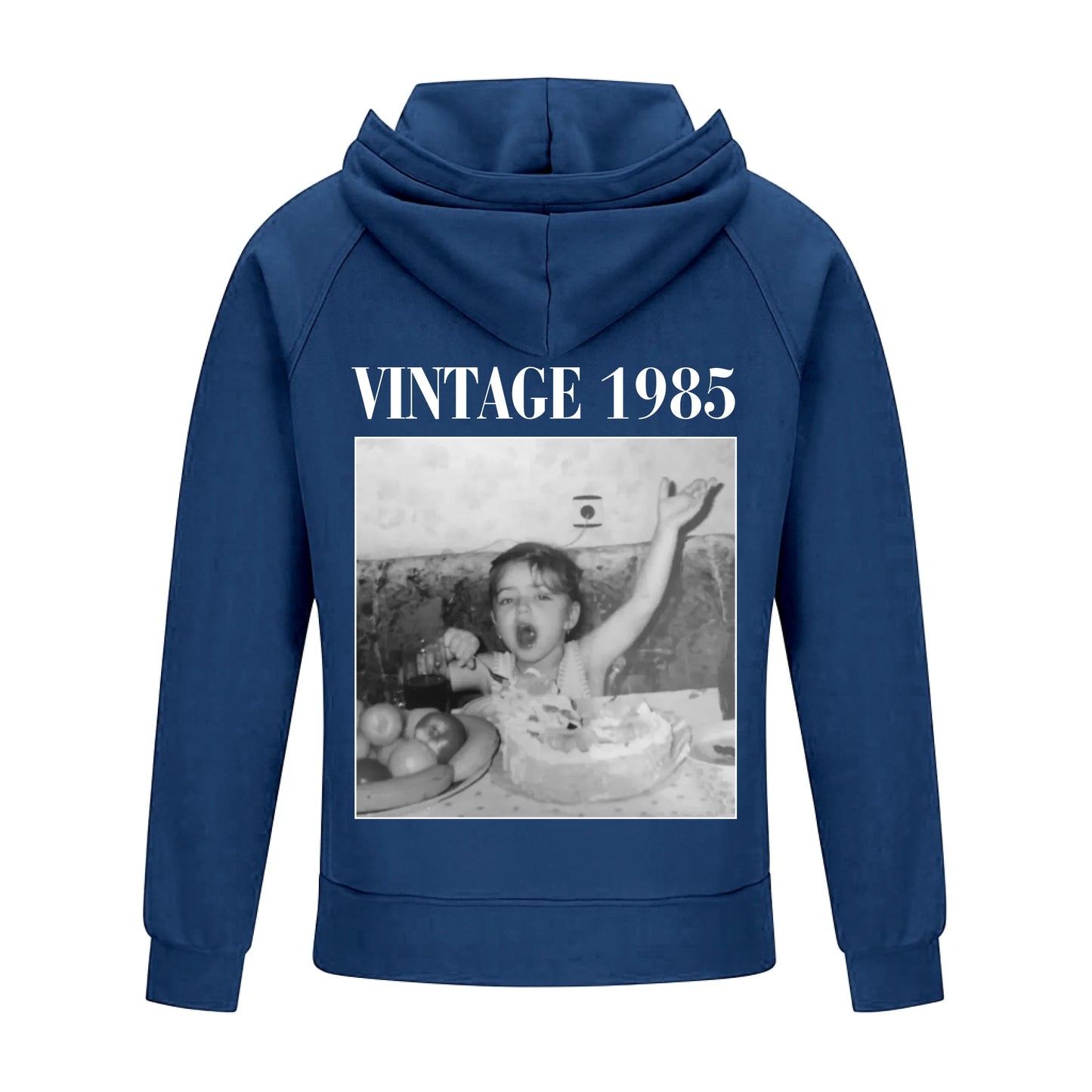2D Vintage Quarter Zip Hoodie Navy