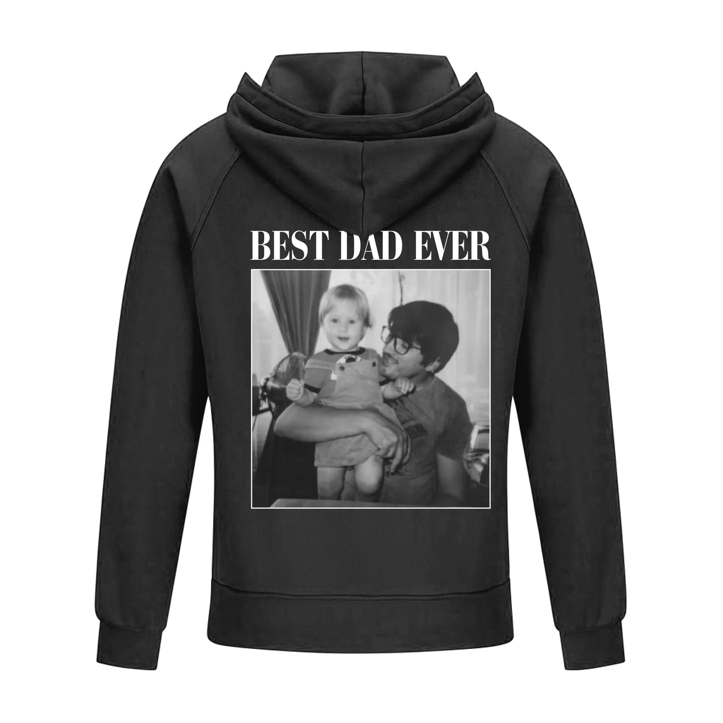 2D Vintage Quarter Zip Hoodie-black