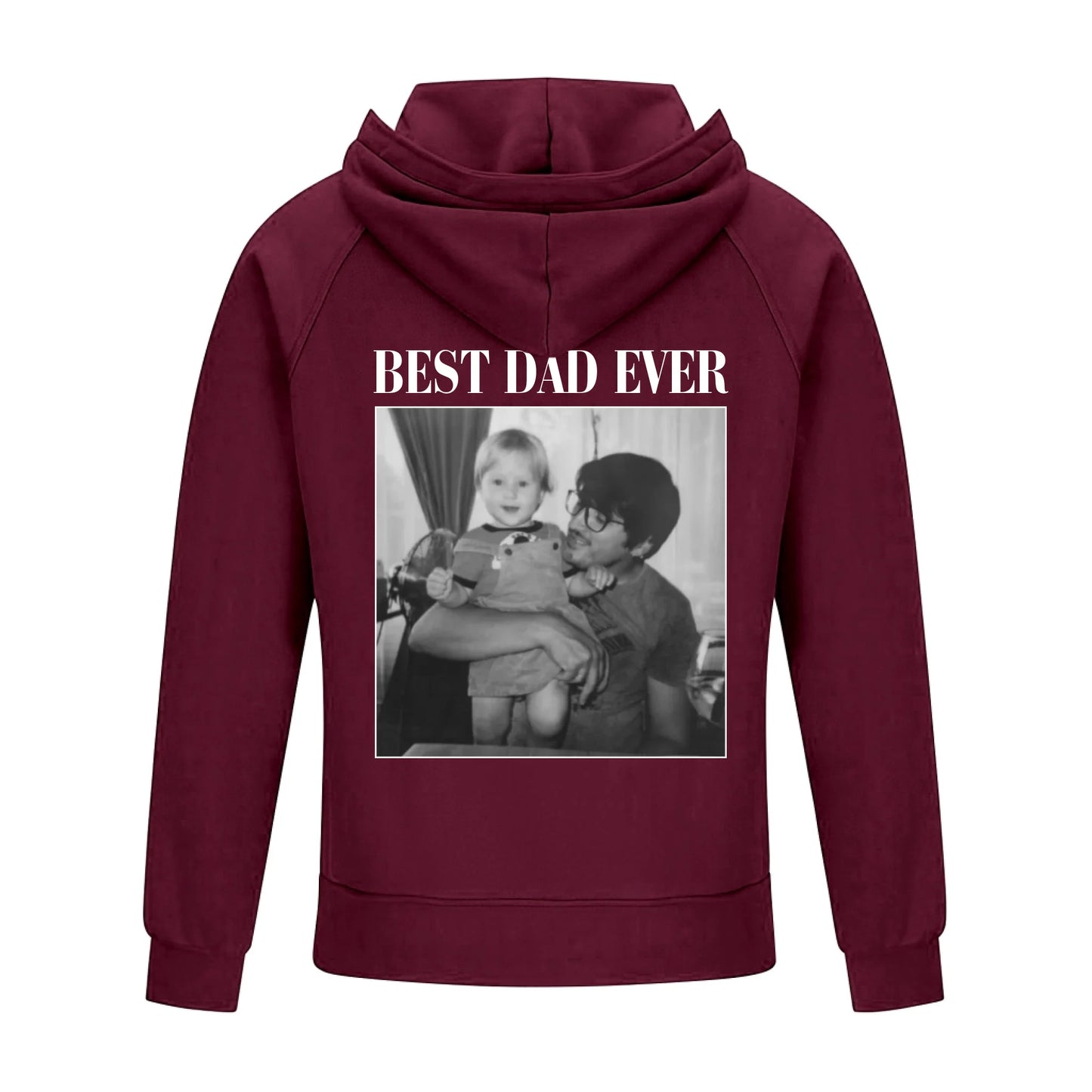 2D Vintage Quarter Zip Hoodie-wine-red