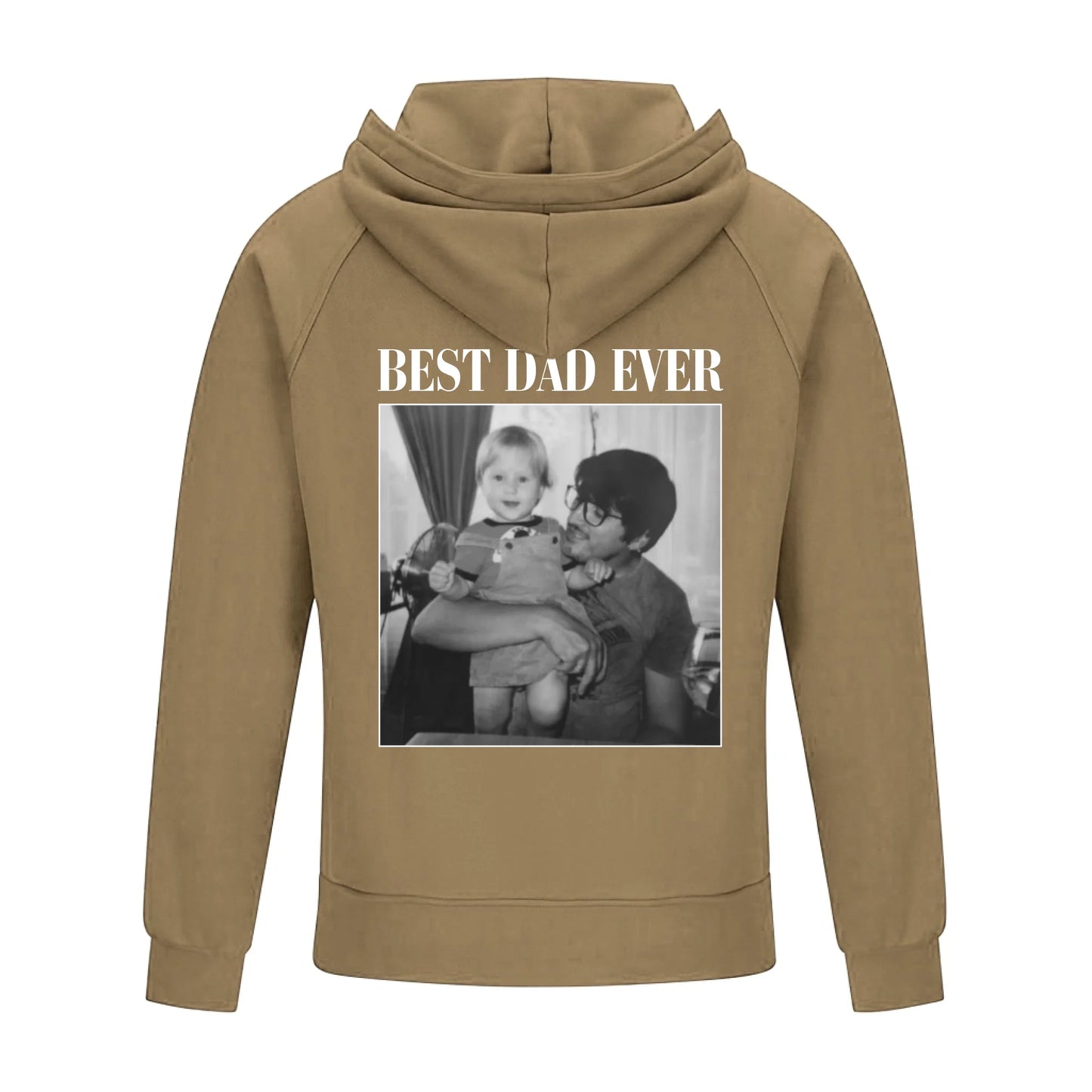 2D Vintage Quarter Zip Hoodie -Brown