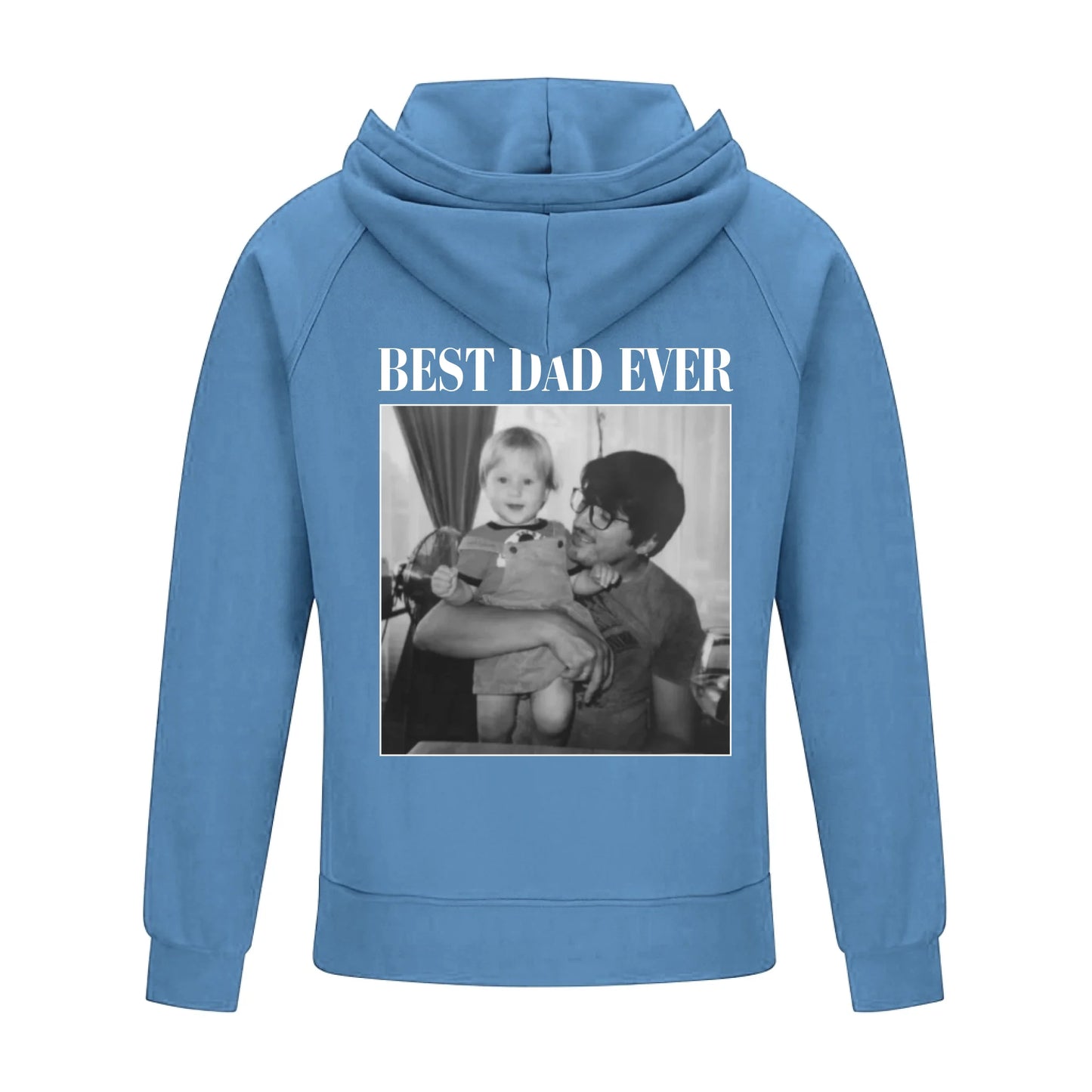 2D Vintage Quarter Zip Hoodie -Blue