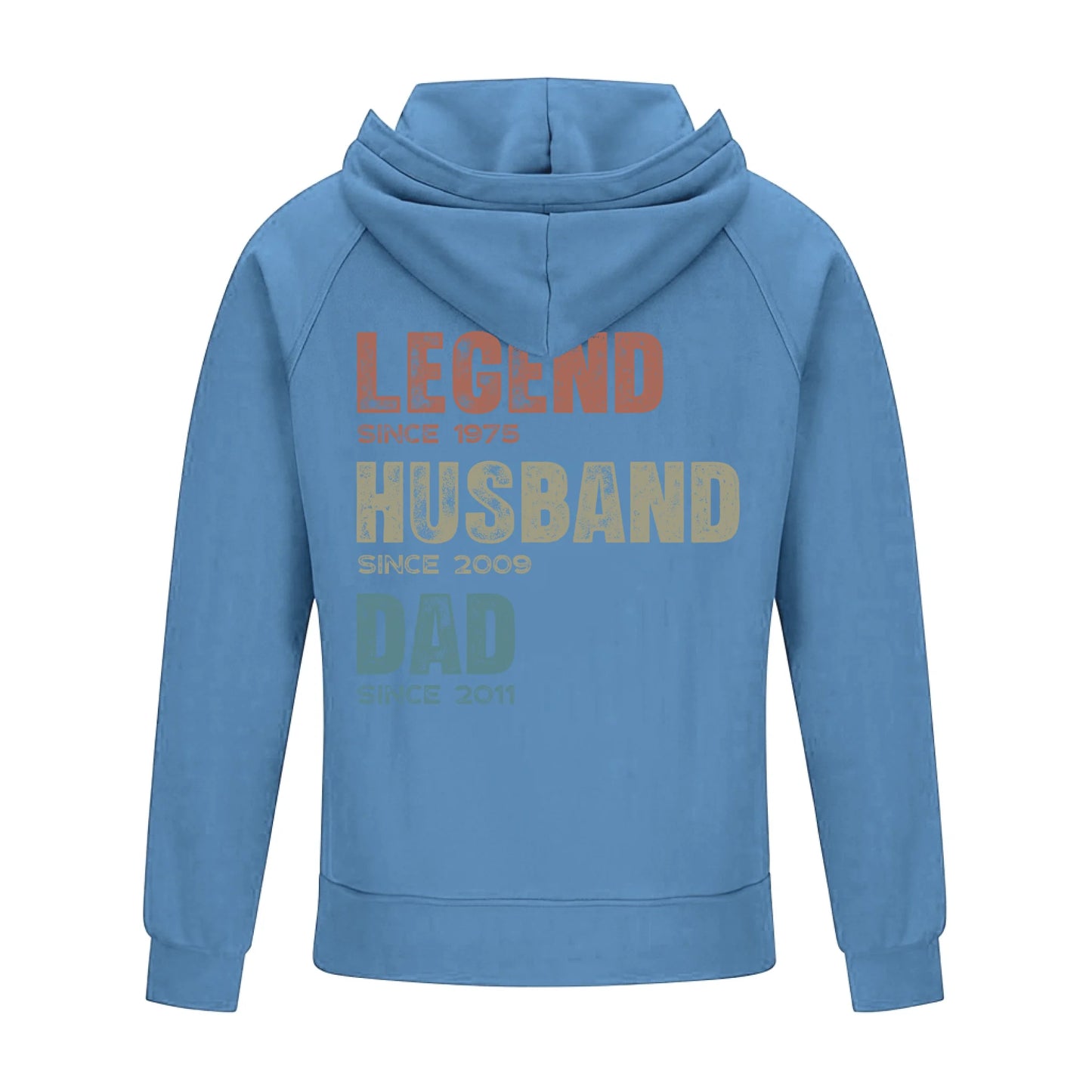 2D Vintage Quarter Zip Hoodie -Blue
