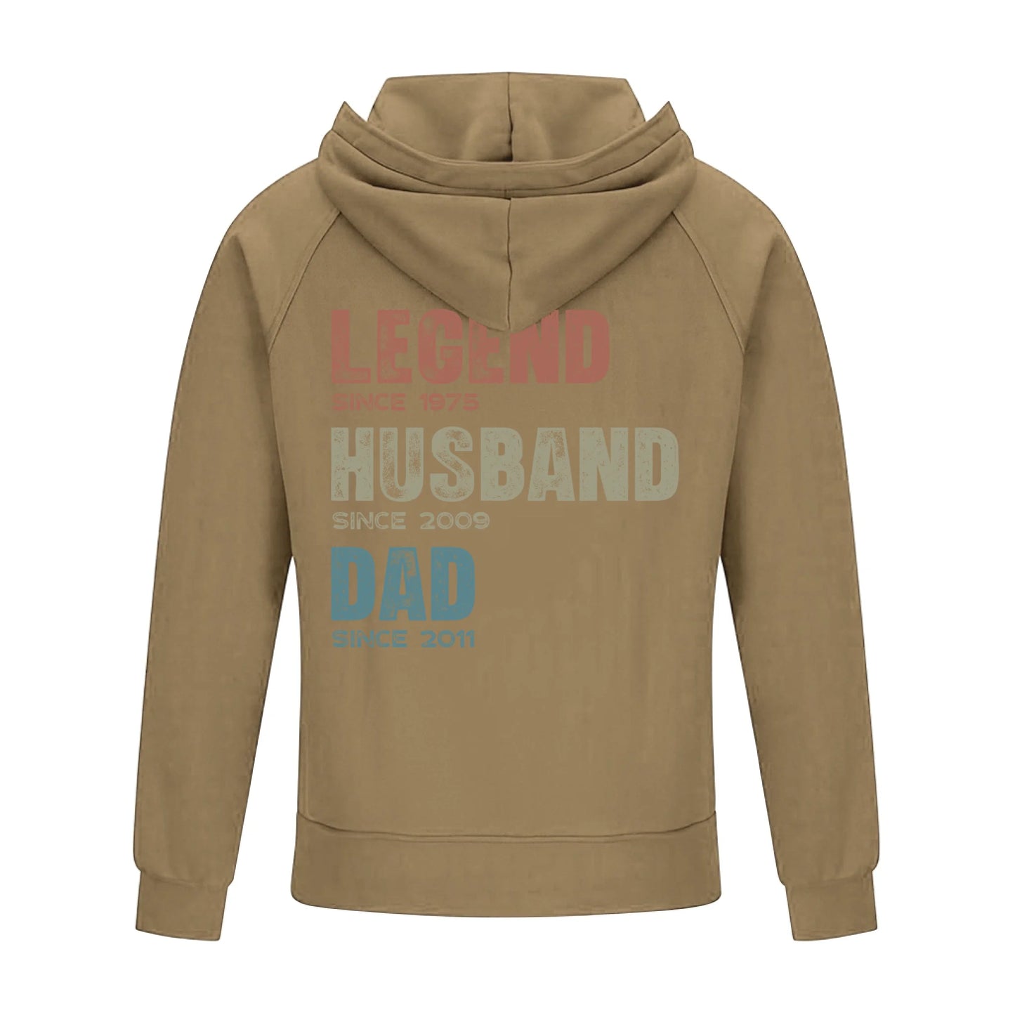 2D Vintage Quarter Zip Hoodie -Brown