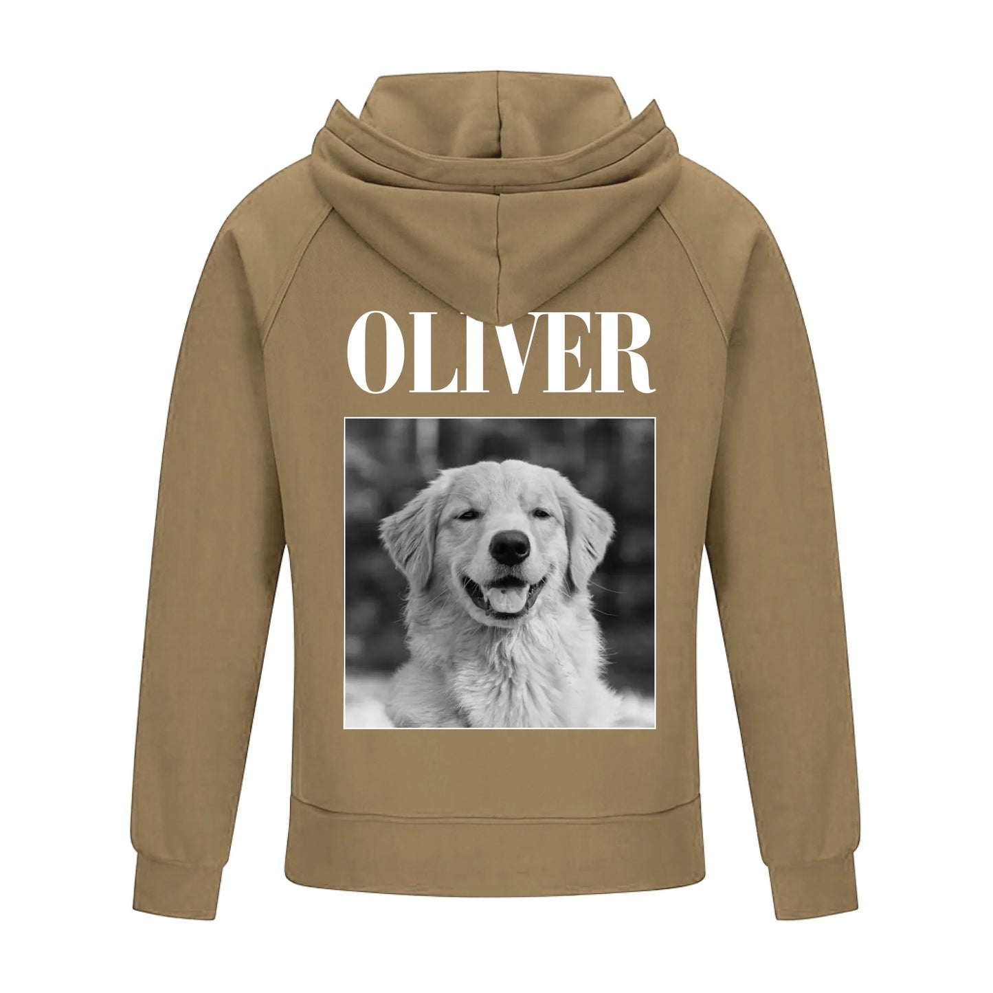 2D Vintage Quarter Zip Hoodie -Brown