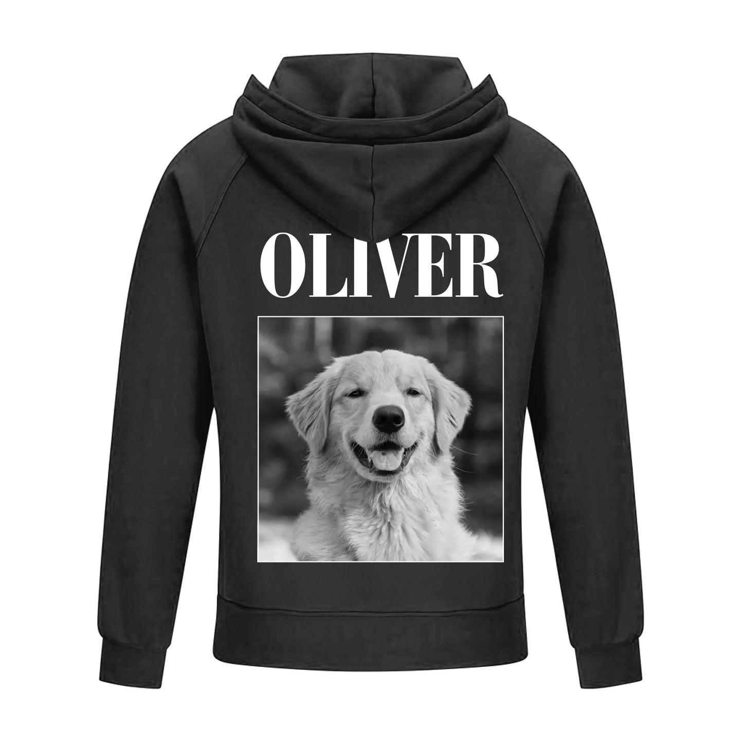 2D Vintage Quarter Zip Hoodie-black