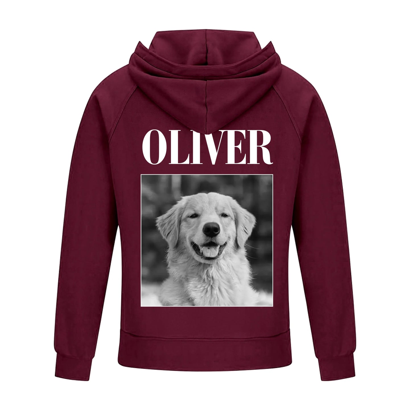 2D Vintage Quarter Zip Hoodie-wine-red