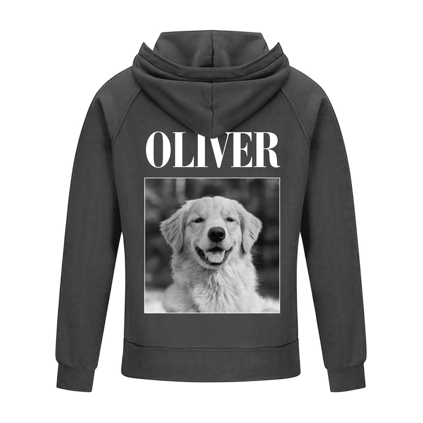 2D Vintage Quarter Zip Hoodie -Grey