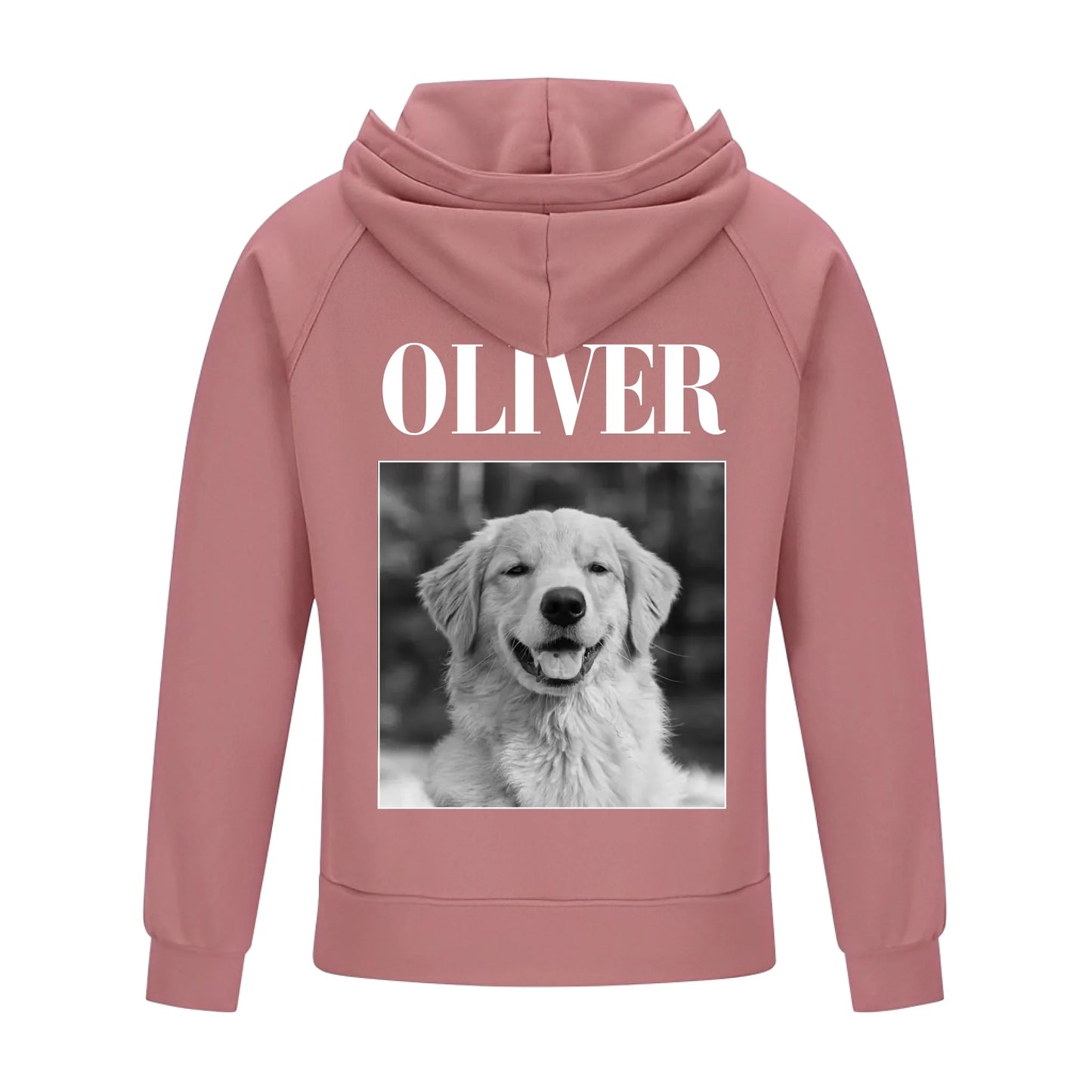 2D Vintage Quarter Zip Hoodie -Pink
