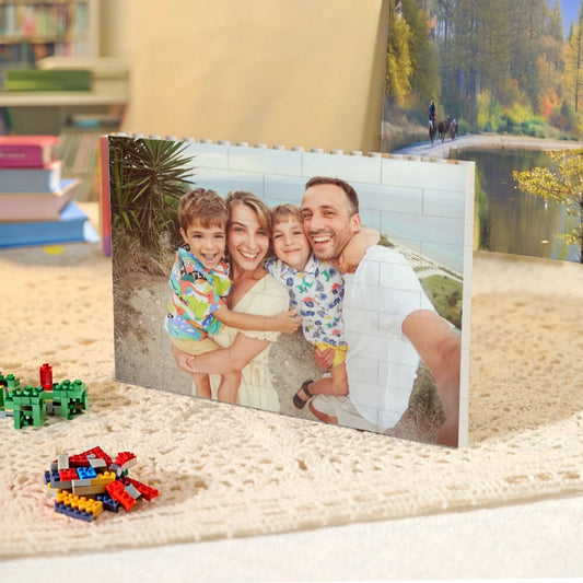 Mockup-Personalised building brick photo block - 1side