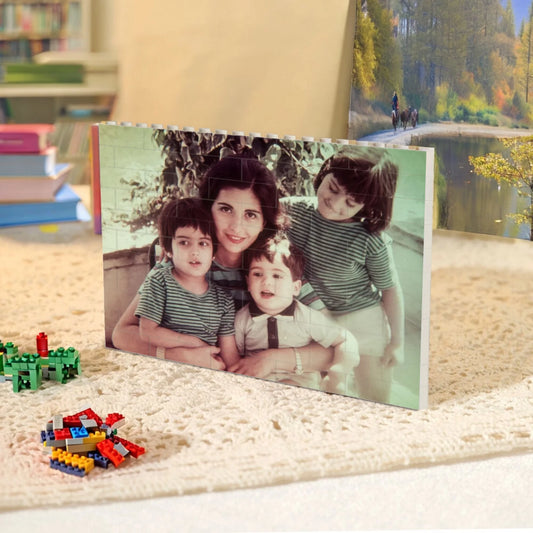 Mockup-Personalised building brick photo block - 1side