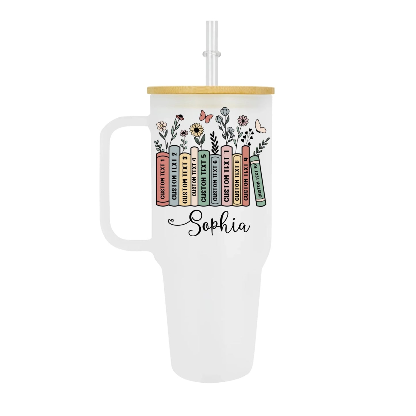 Frosted 40oz Glass Tumbler_