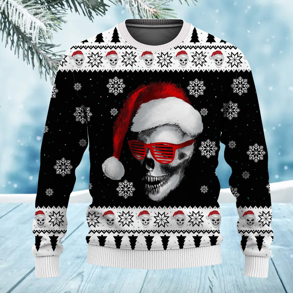 Christmas Santa Claus Skull Ugly Sweater for Adult & Kids