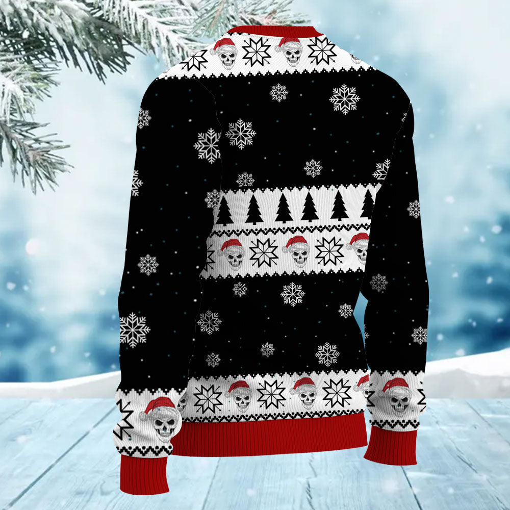 Christmas Santa Claus Skull Ugly Sweater for Adult & Kids
