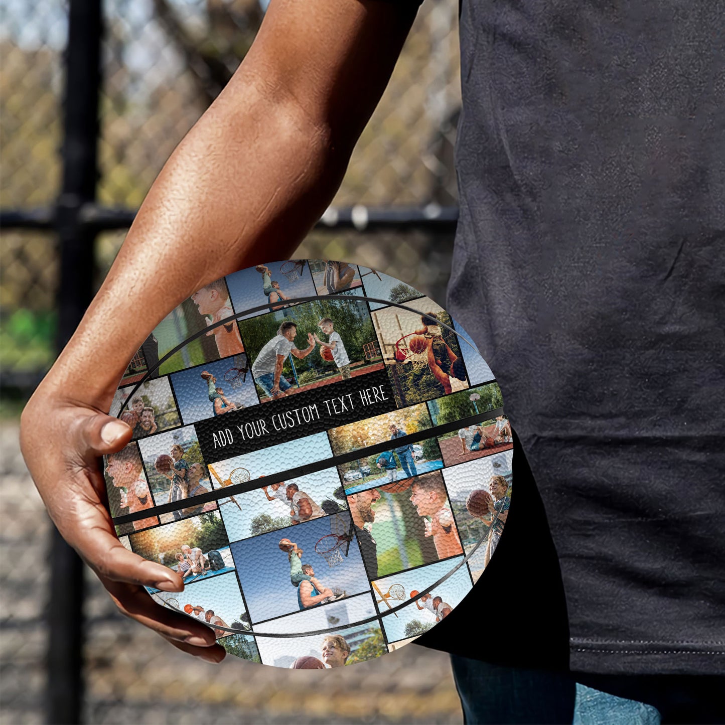 Create Your Own Basketball with Collage Photo and Text