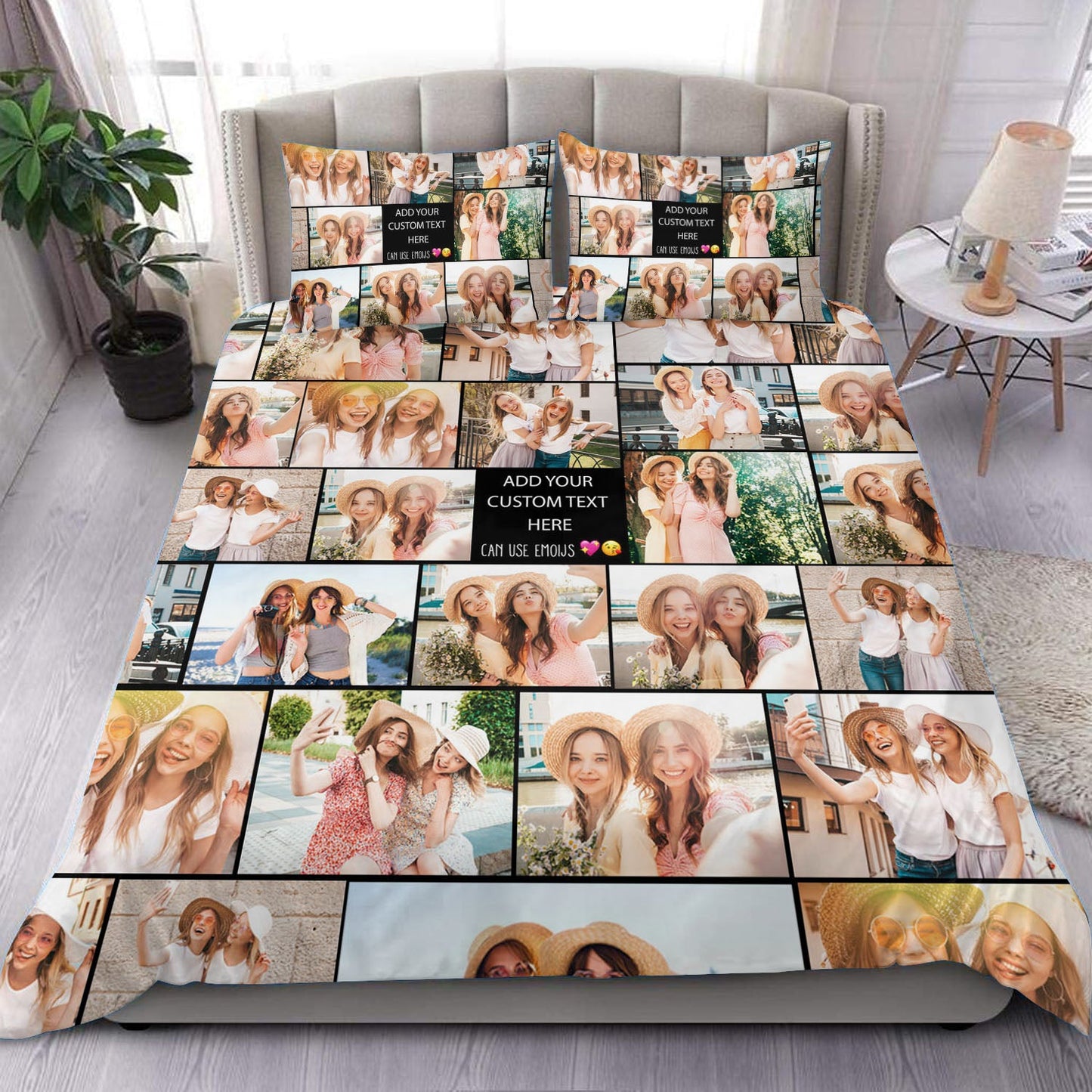 Create Your Own Bedding Set for Best Friend – Photo Collage & Custom Text