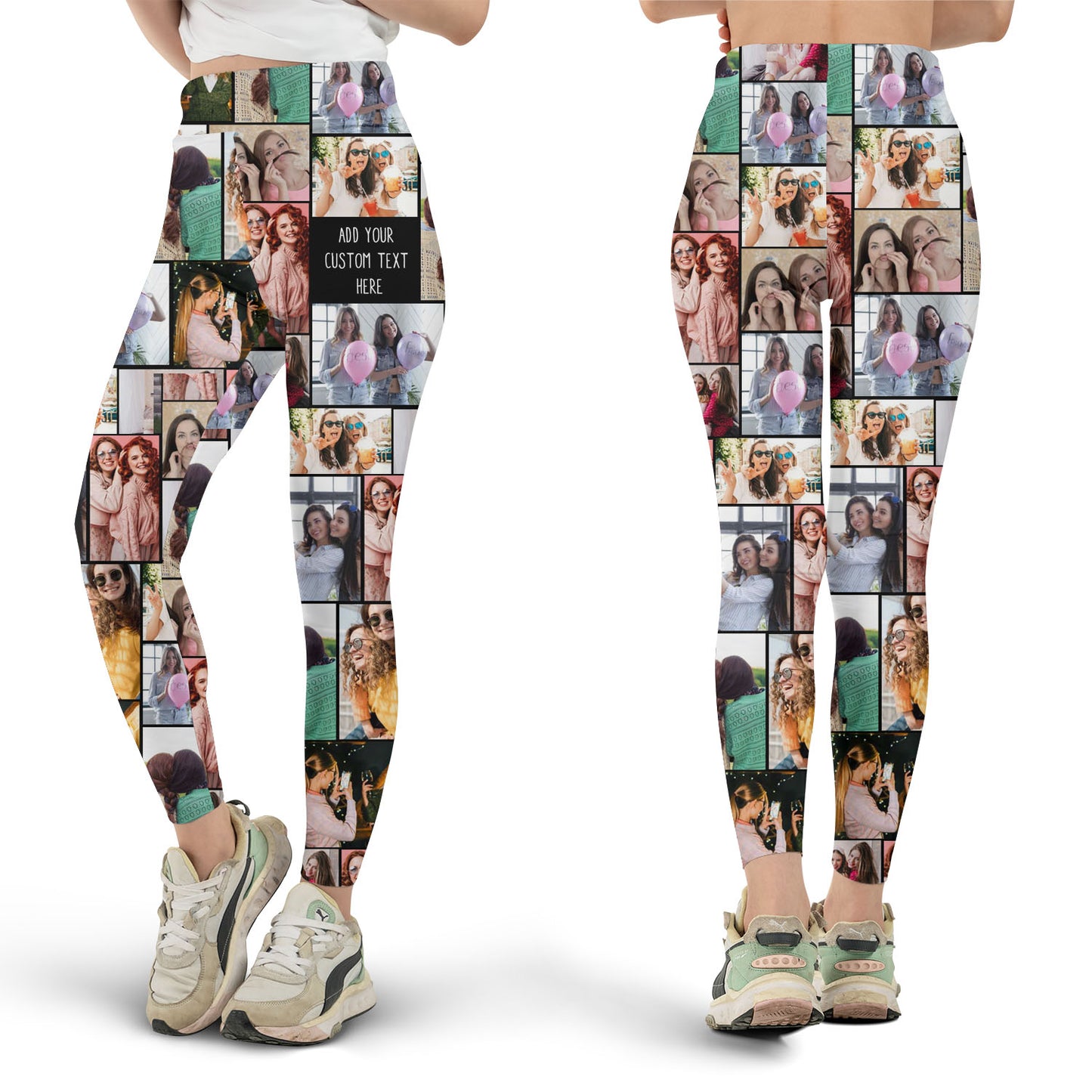 Create Your Own Premium Women Leggings with Collage Photo and Text
