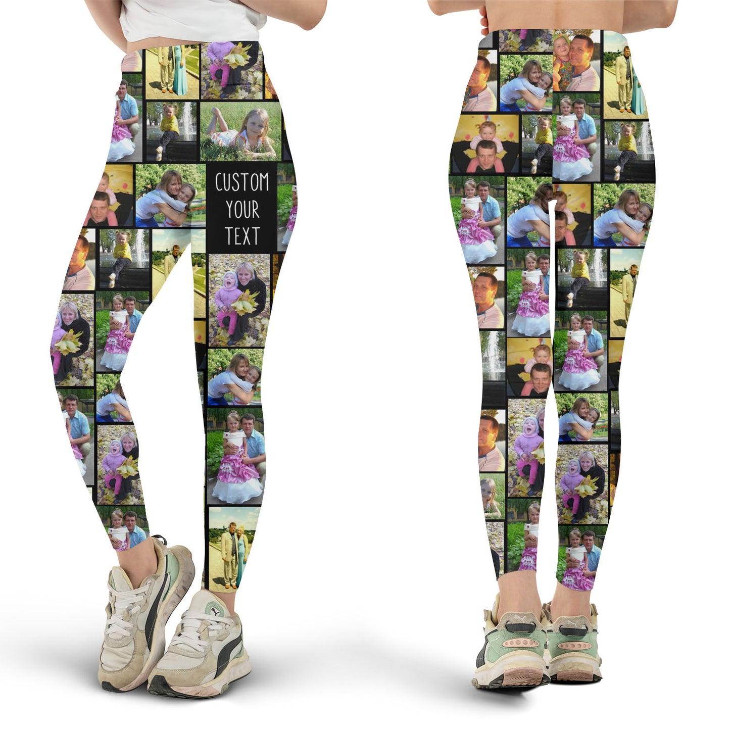 Create Your Own Premium Women Leggings with Collage Photo and Text