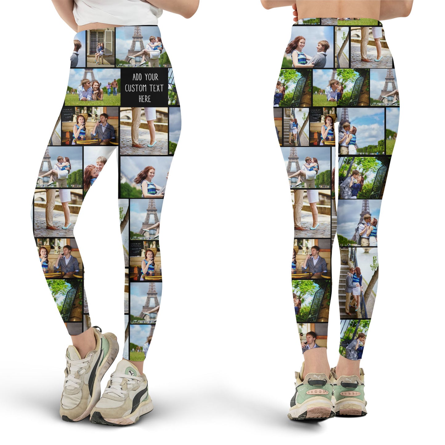 Create Your Own Premium Women Leggings with Collage Photo and Text