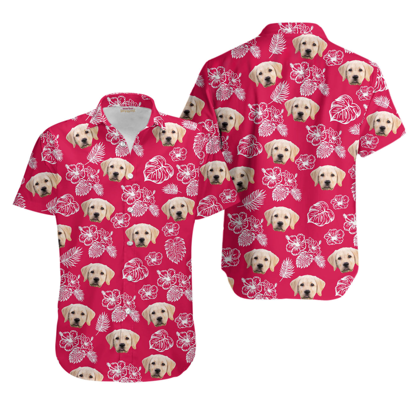 Create Your Own Tropical Hawaiian Shirt for Men & Women with Pet or Human Face on it