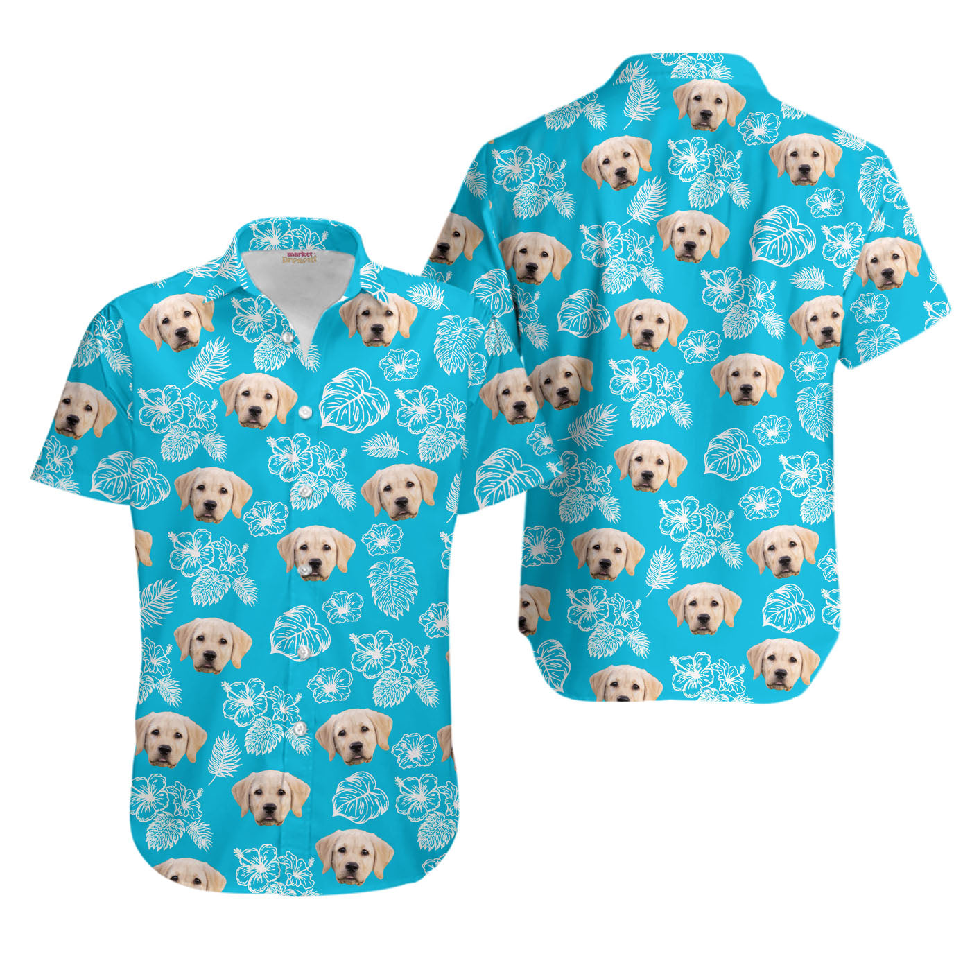 Create Your Own Tropical Hawaiian Shirt for Men & Women with Pet or Human Face on it