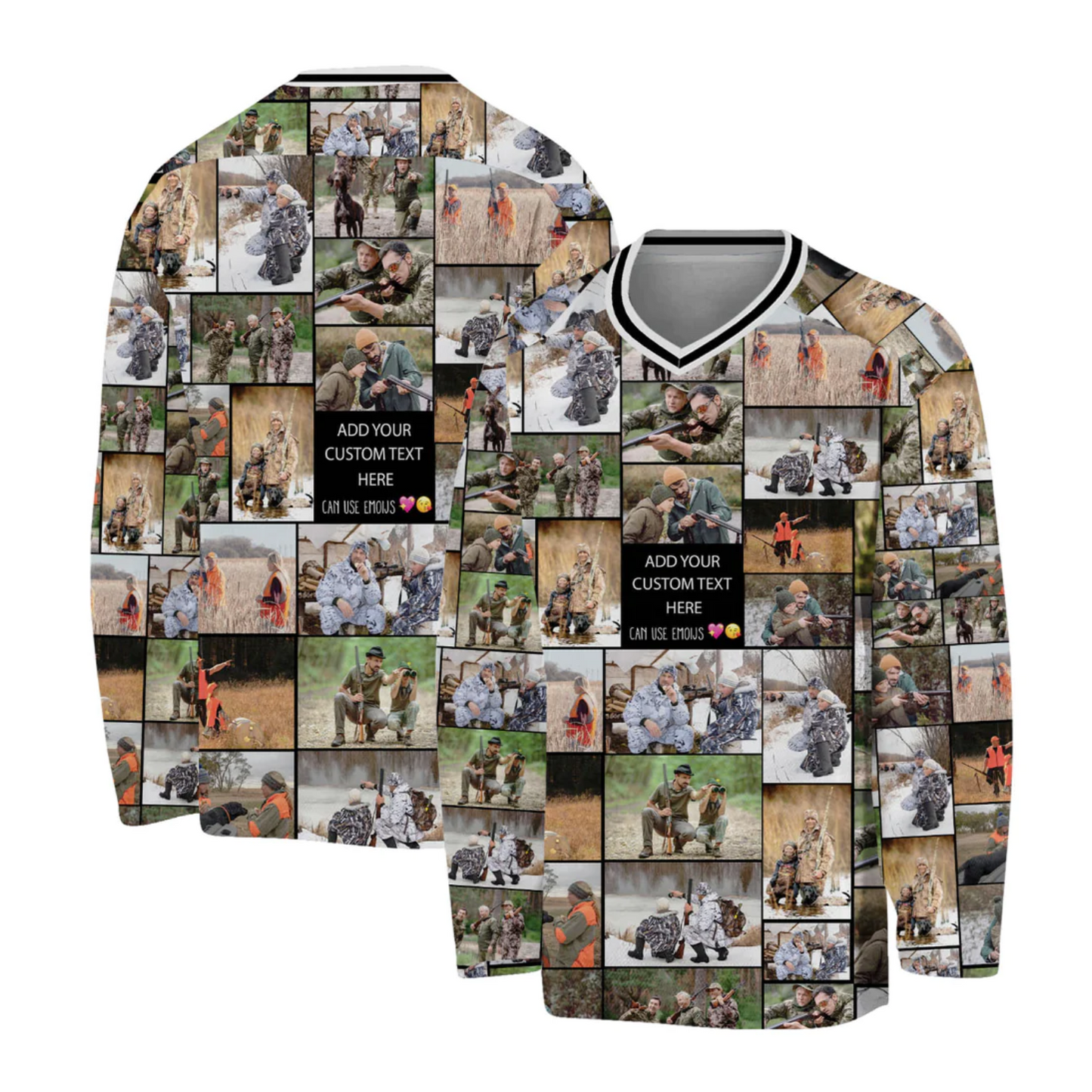 Create Your Own Hockey Jersey with Collage Photo & Text