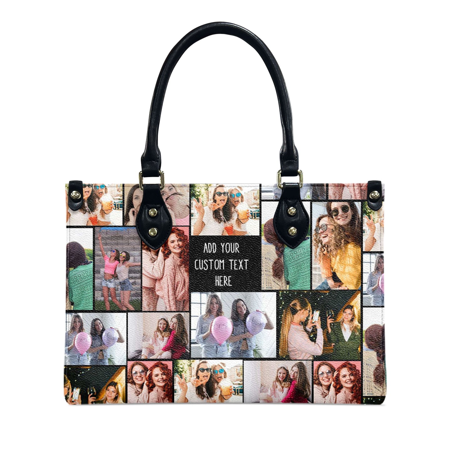 Create Your Own Leather Handbag with Collage Photo and Text