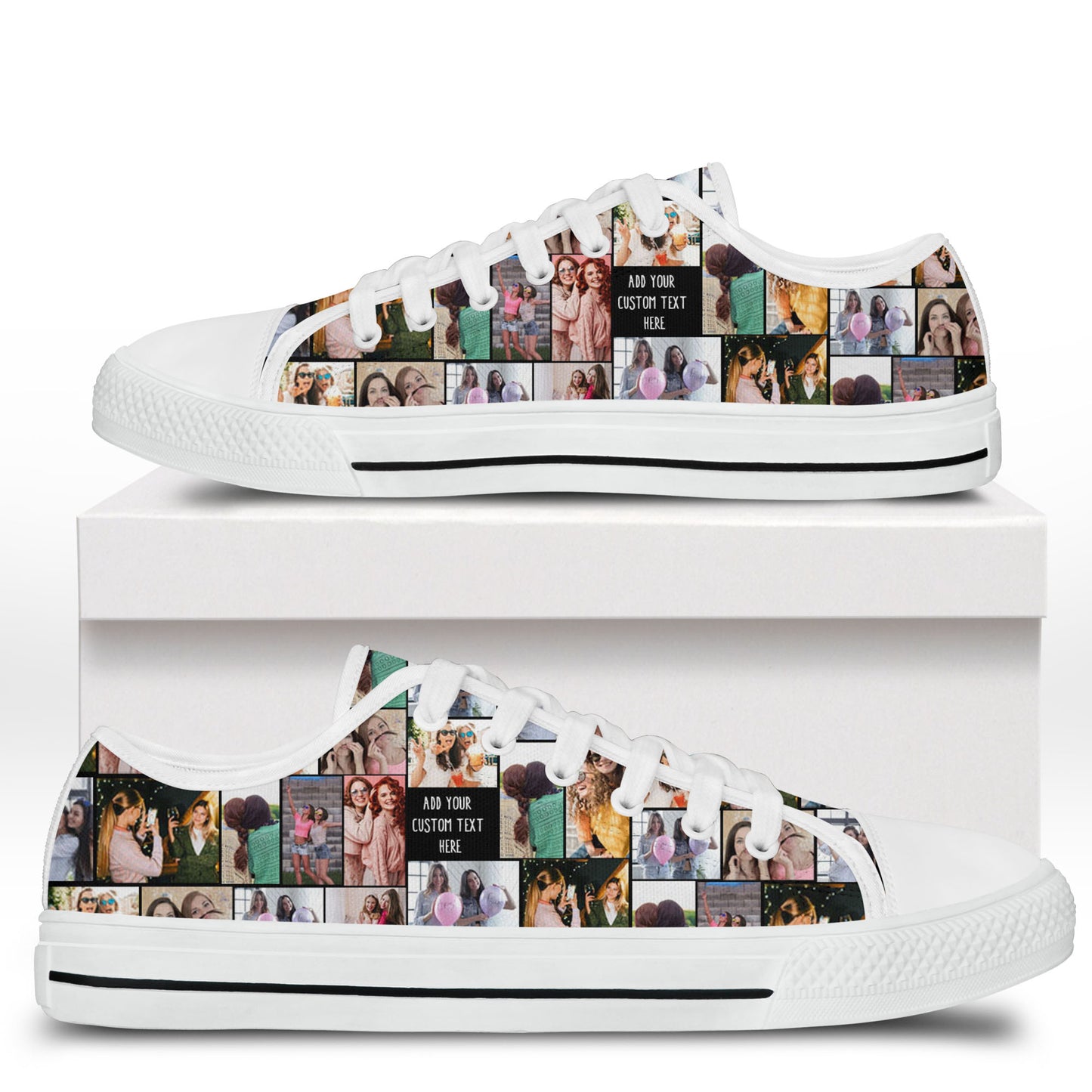 Create Your Own Low Top Shoes with Collage Photo & Text