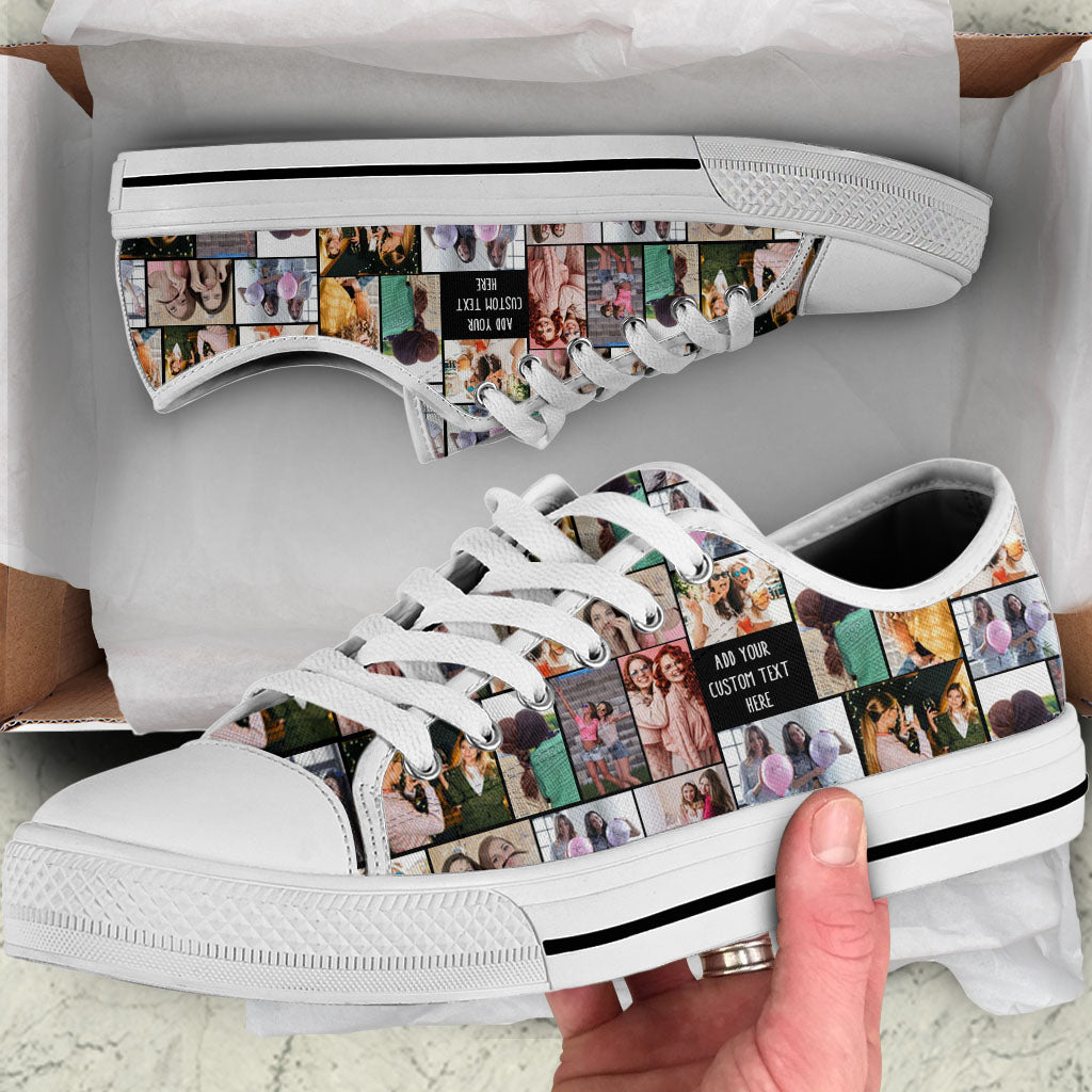 Create Your Own Low Top Shoes with Collage Photo & Text